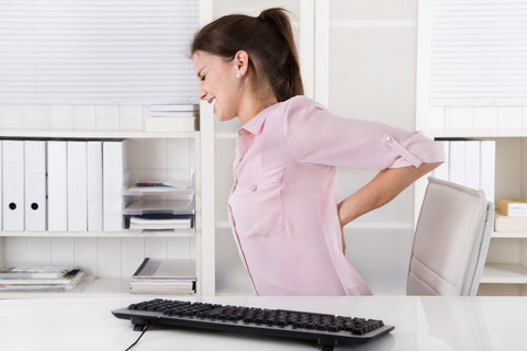 Lower back pain in the workplace.