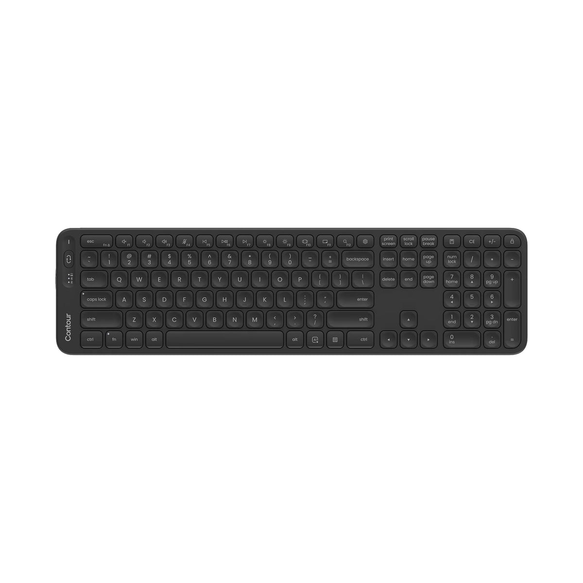 Contour Design Balance Full-Size Keyboard Wireless ergonomic keyboard with numeric keypad