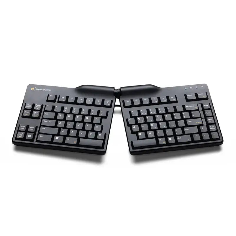 Goldtouch Elite Adjustable Ergonomic Keyboard GTE-08899 with adjustable splay and tent angles, compatible with PC and Mac