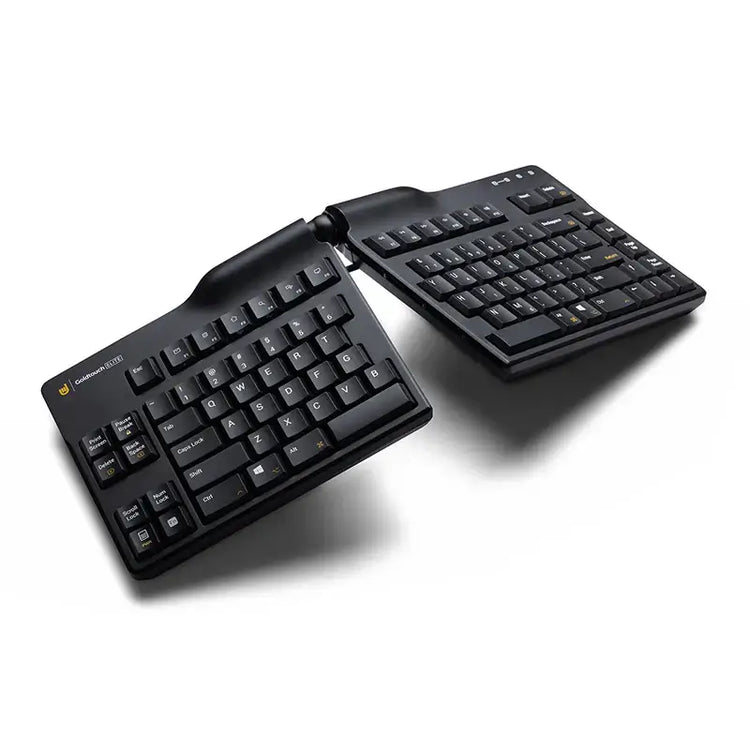 Goldtouch Elite Adjustable Ergonomic Keyboard GTE-08899 with split design, adjustable splay, and tenting for PC and Mac.