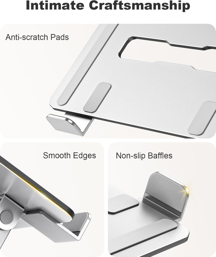 Ventilated design for airflow under laptop to prevent overheating