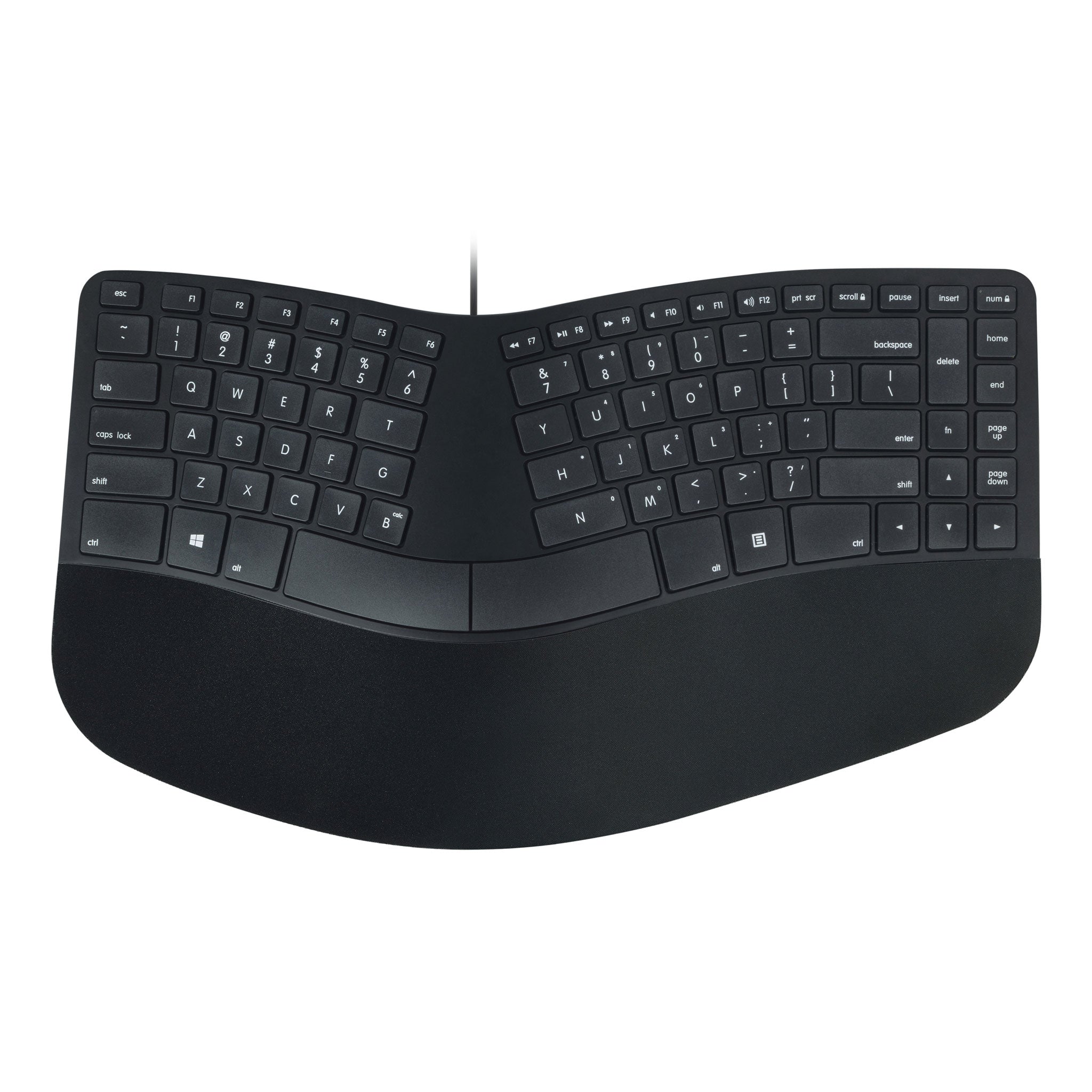 Matias Sculpted ergonomic keyboard split design and negative tilt for natural hand position