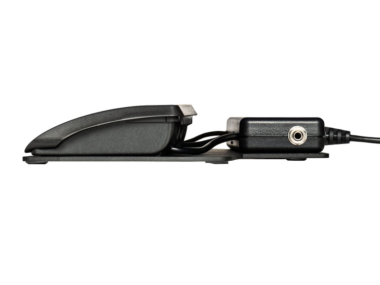 Kinesis JSB Dual USB Foot Pedal with two black ergonomic pedals on heavy steel base
