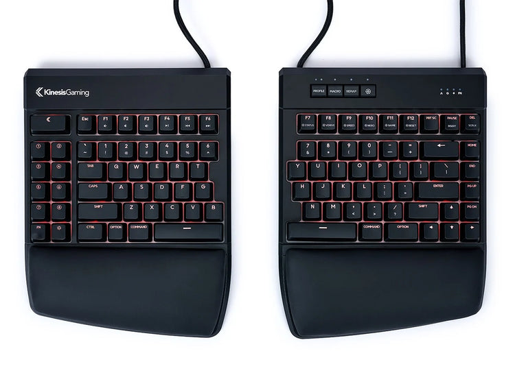 Kinesis Freestyle Edge RGB split gaming keyboard - ergonomic mechanical gaming keyboardview top view
