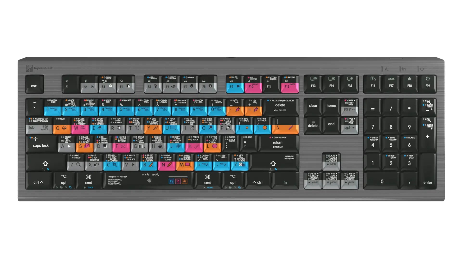 LogicKeyboard Adobe Grap. Des. Ps+Id+Ai Mac US ASTRA 2 LKB-AGDA-A2M-US