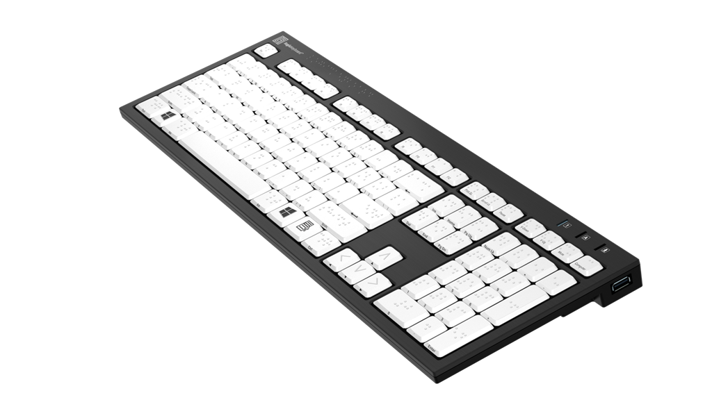 Mini Line Key Computer LogicKeyboard Braille 6 dot - PC Nero Slim Line Keyboard