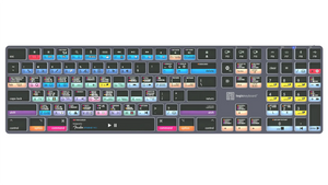 Logickeyboard TITAN Fender Studio Pro wireless backlit keyboard for Mac with color-coded shortcut keys, Titanium Gray, Bluetooth 5.1 and USB-C
