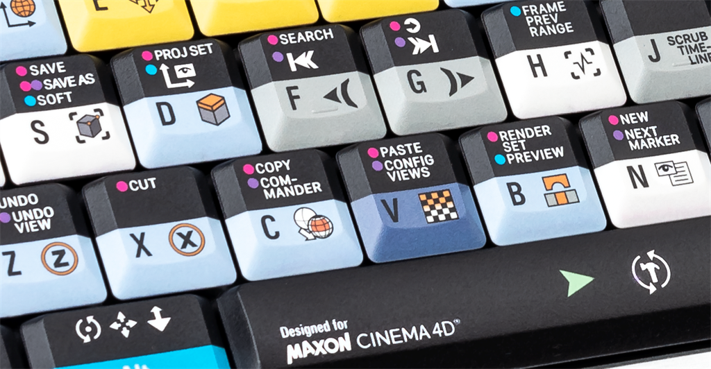 LogicKeyboard Maxon Cinema 4D R20 PC Slim Line US LKBU-C4DB-AJPU-US