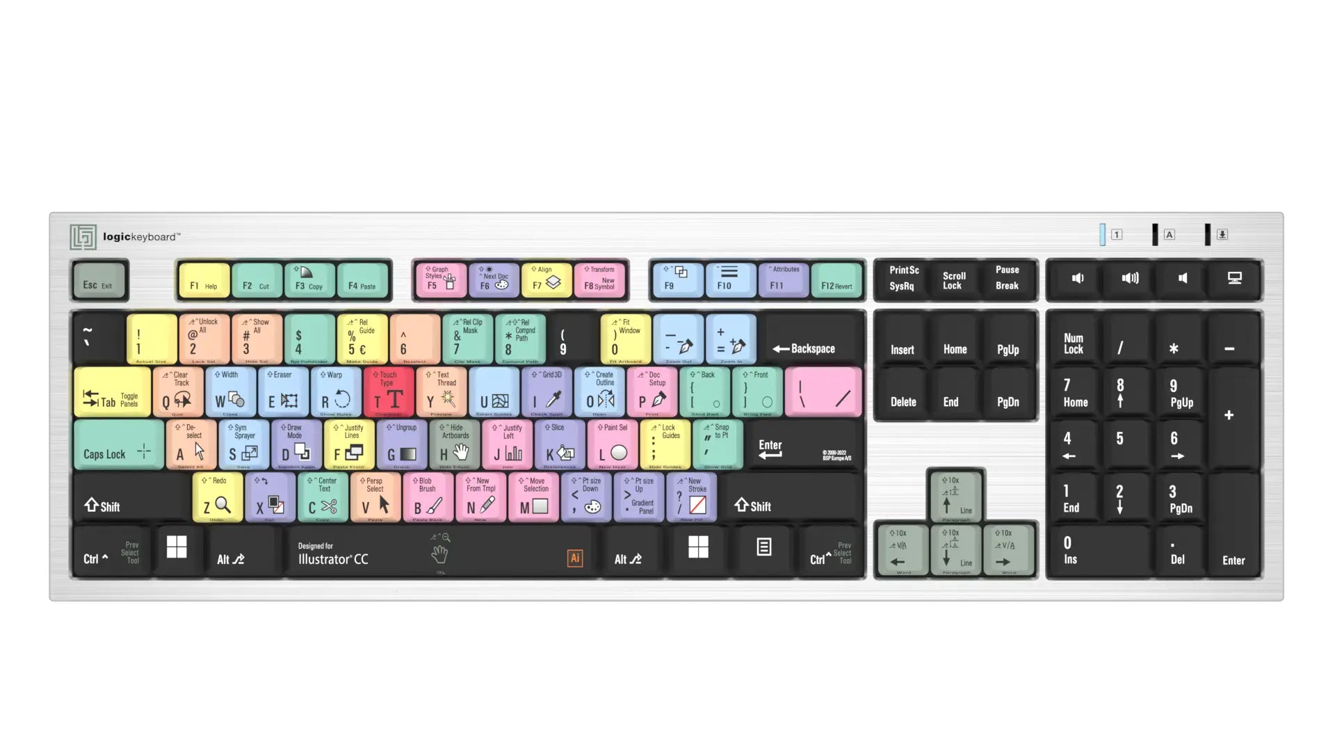 LogicKeyboard Adobe Illustrator CC PC Slim Line US LKBU-ILSTCC-AJPU-US