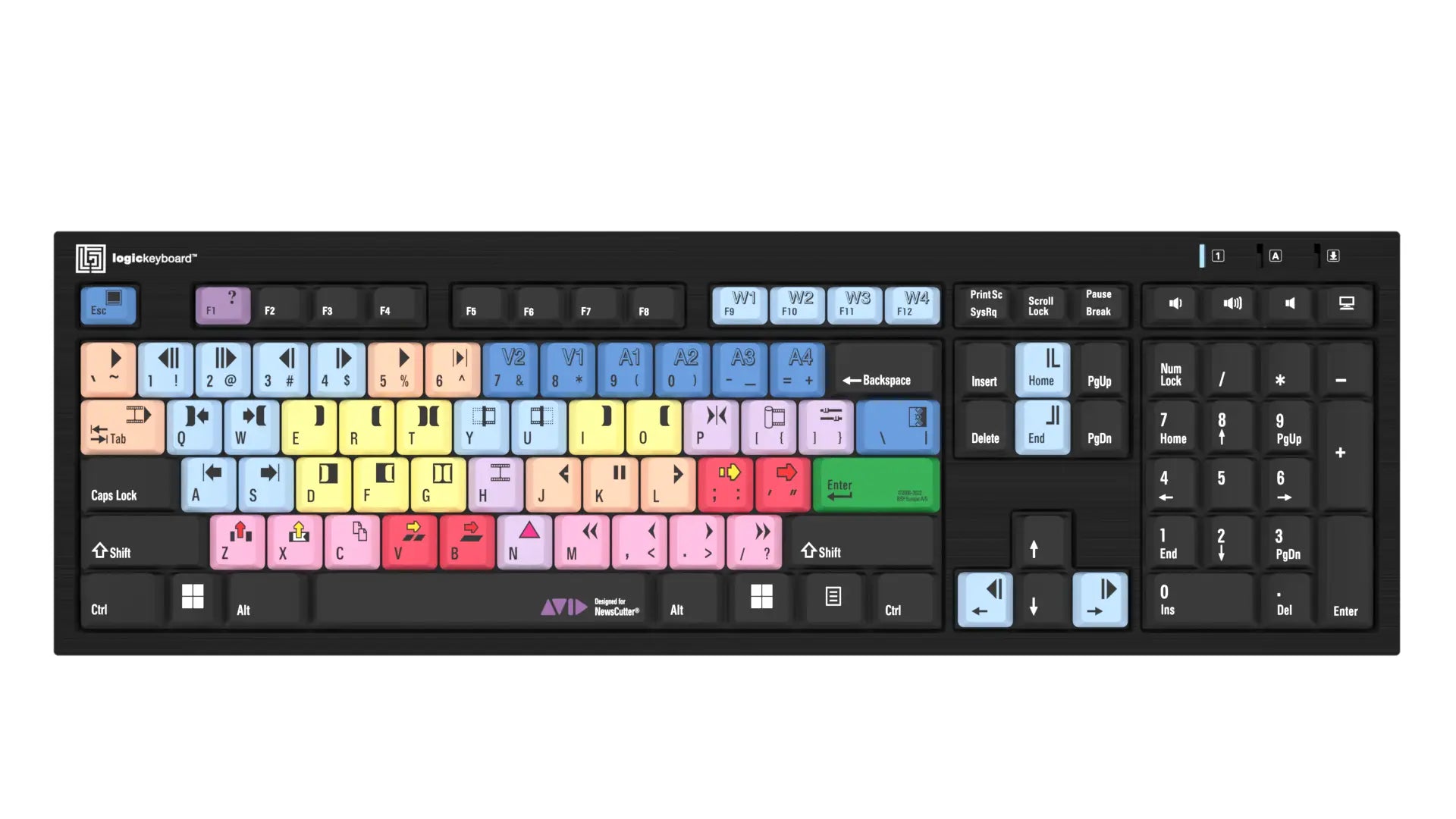 LogicKeyboard Avid NewsCutter PC Nero Line US  LKBU-NEWSC-BJPU-US