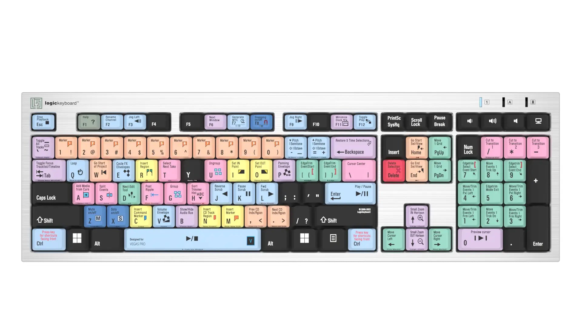 LogicKeyboard Vegas Pro PC Slim Line US LKBU-VEGAS-AJPU-US