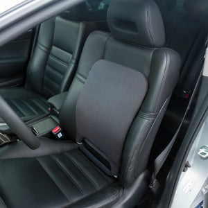 McCarty's Sacro-Ease® MSE7 CoreBack Lumbar Support in Black Car Seat – Adjustable Strap Detail | Ergonomic Back Support for Driving