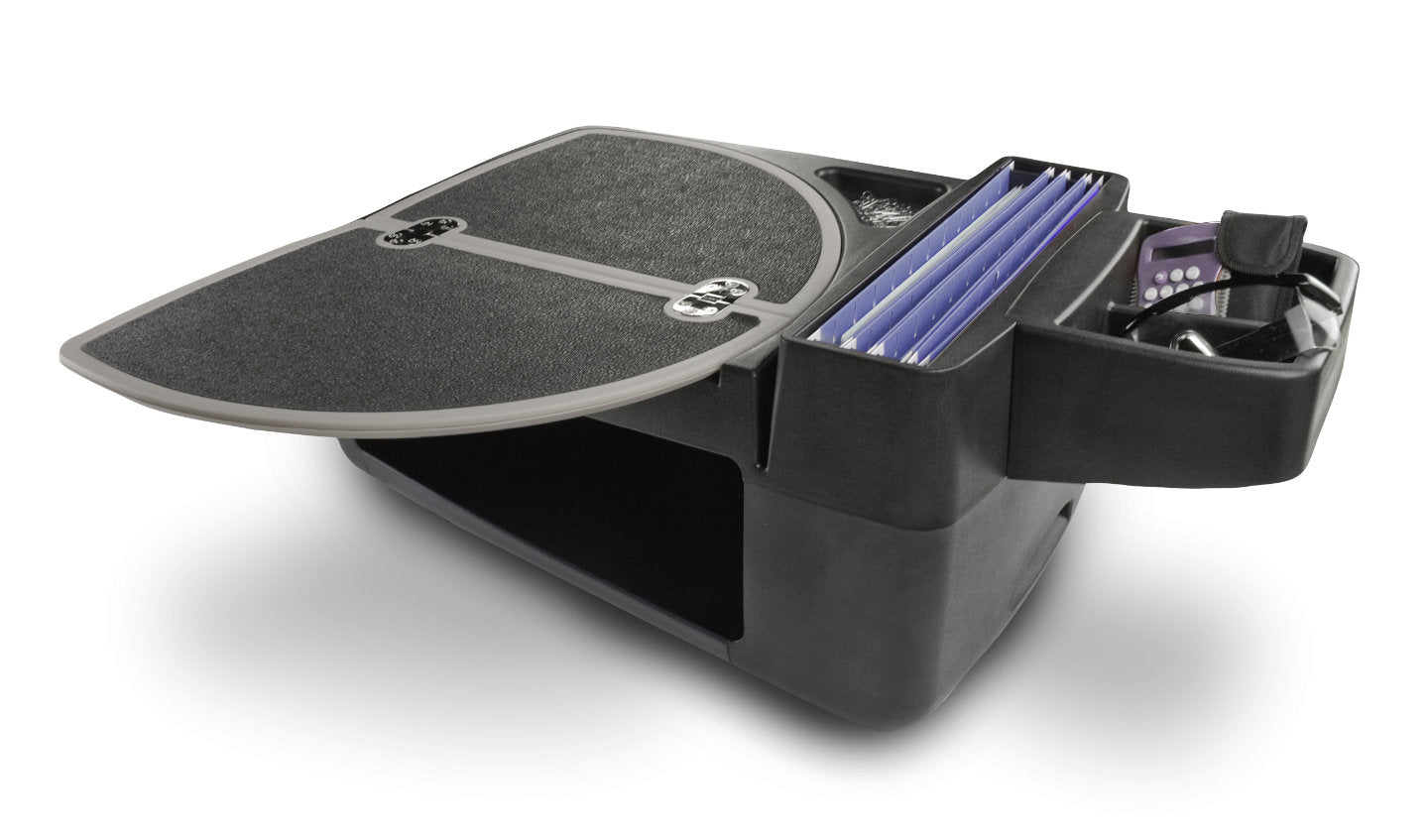 AutoExec Express portable car desk with fold-out non-slip work surface