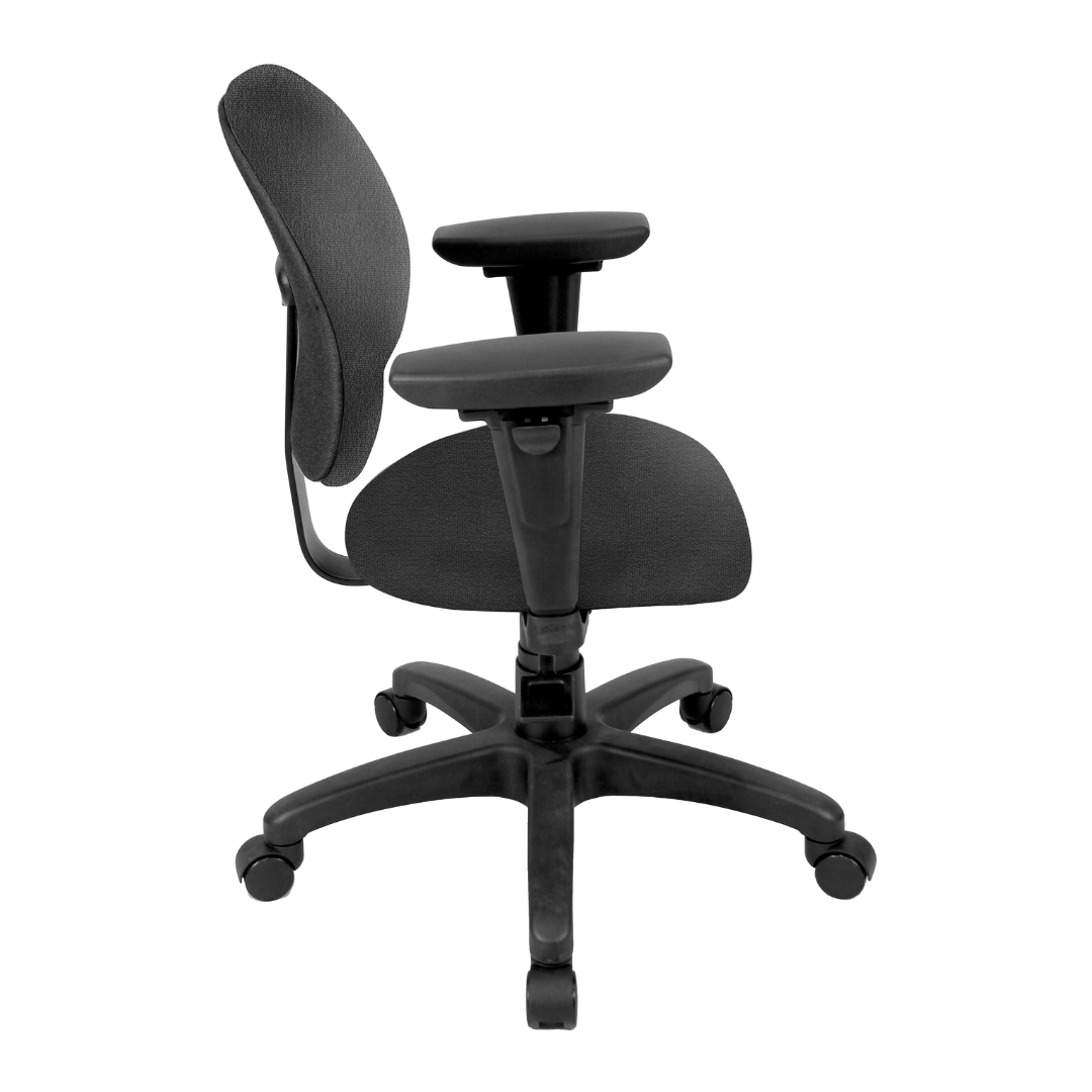 Little Person Black office chair on a white background