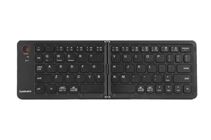 Goldtouch Peapod Mini keyboard top view showing full QWERTY layout with scissor switches