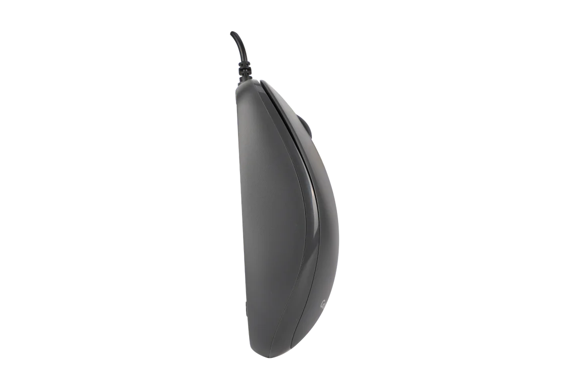 Goldtouch USB wired mouse side profile showing ergonomic contoured shape for natural wrist position