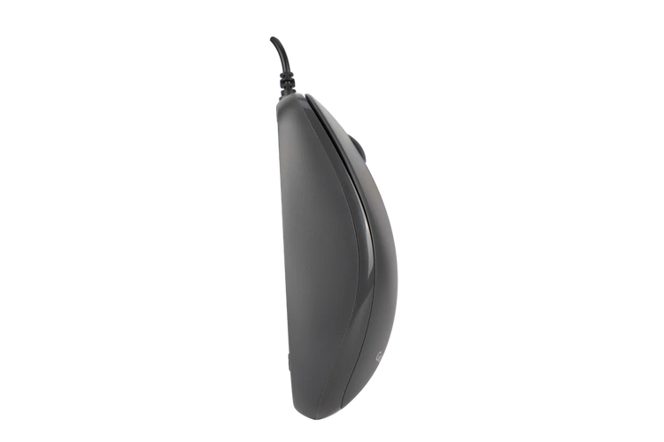 Goldtouch USB wired mouse side profile showing ergonomic contoured shape for natural wrist position
