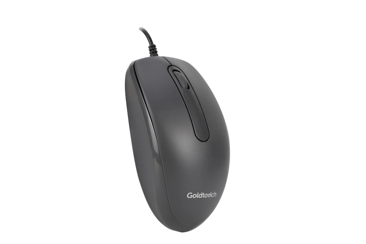 Goldtouch ergonomic office mouse top view showing right-handed contoured shape