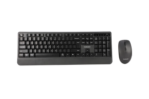 Goldtouch wireless ergonomic keyboard and mouse combo top view showing matched full-size keyboard and right-handed mouse