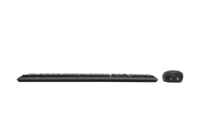 Goldtouch wireless ergonomic full-size keyboard side view profile with standard QWERTY layout for comfortable all-day office typing