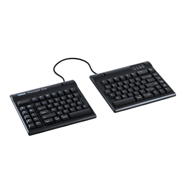 Kinesis Freestyle2 Blue Bluetooth multichannel split keyboard - wireless ergonomic typing solution