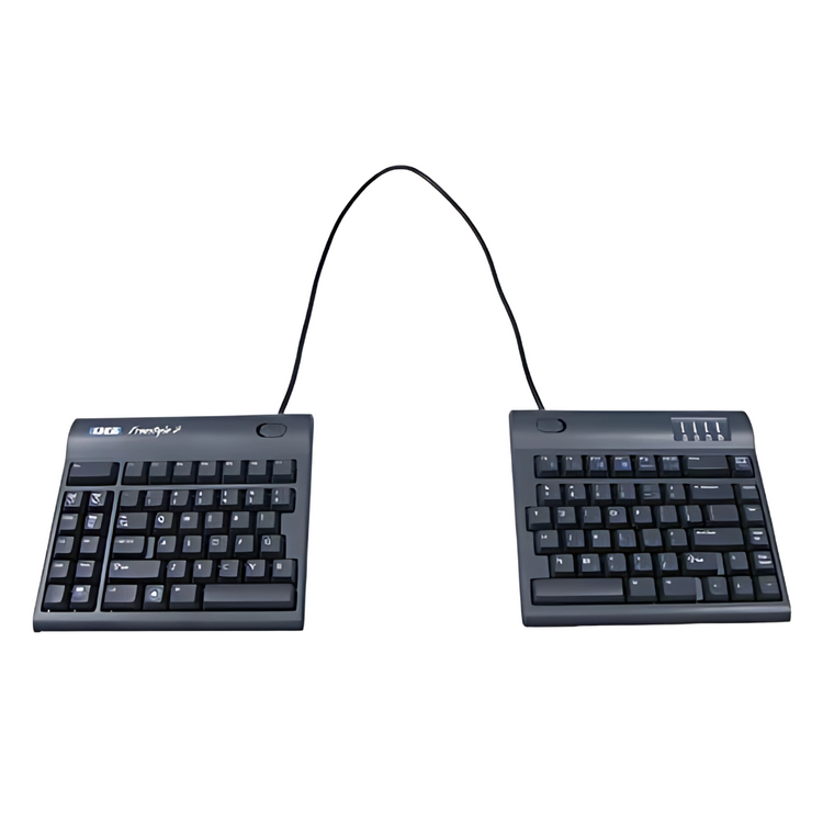 Kinesis Freestyle 2 separated showing split design and low-force keys