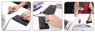 Matias Half Keyboard HK101 — compact black one-handed QWERTY keyboard with patented mirror mode, USB wired, Mac and PC compatible, designed for accessibility and rehabilitation

