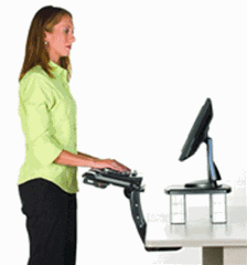 3M Sit to Stand Adjustable Keyboard Tray System,  AKT180LE