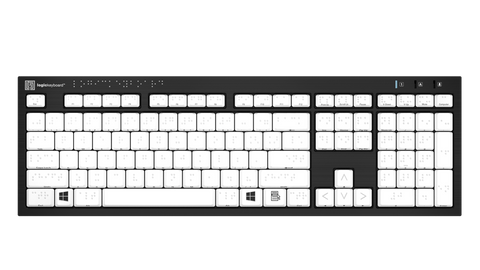 LogicKeyboard Braille 6 dot - PC Nero Slim Line Keyboard LKB-BRAILLE-BJPU-US