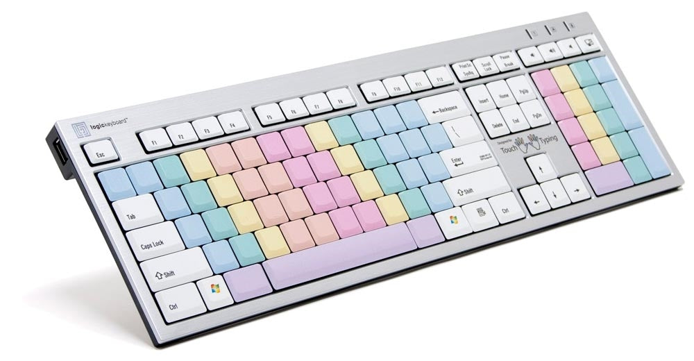 Typing Color Coding LogicKeyboard Blind Touch Typing Keyboard – Color-Coded Layout for ...