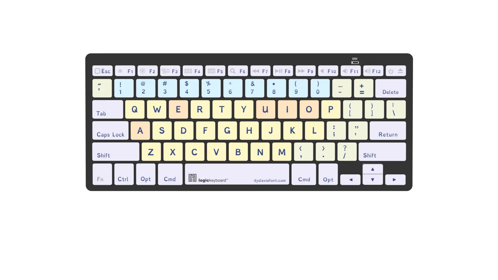 LogicKeyboard Dyslexia Mini Bluetooth, PC & MAC LKB-DYSLEX-BTPC-US, LKB-DYSLEX-BTON-US