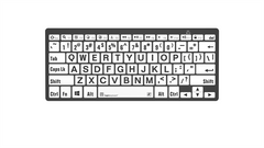 LogicKeyboard Large Print Mini Bluetooth Keyboard, PC & MAC