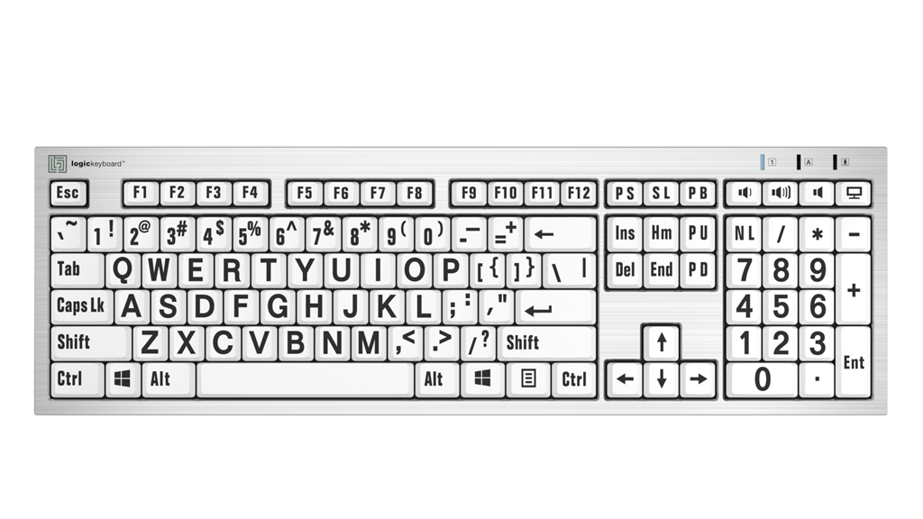LogicKeyboard Large Print Slimline Keyboard for PC