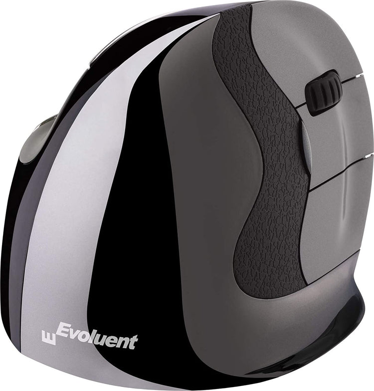 Evoluent VerticalMouse D ergonomic vertical mouse wireless and wired - wrist pain relief close up