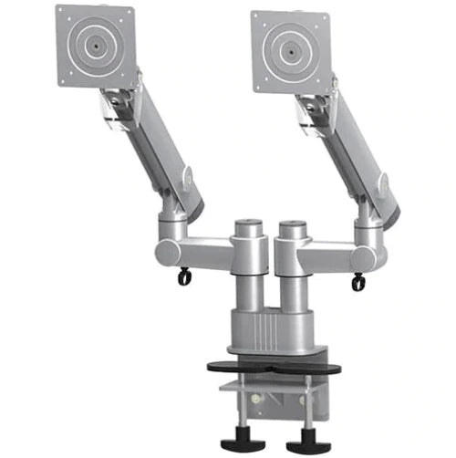 Goldtouch Dynafly dual monitor arm side-by-side displays gas spring VESA mount ergonomic positioning