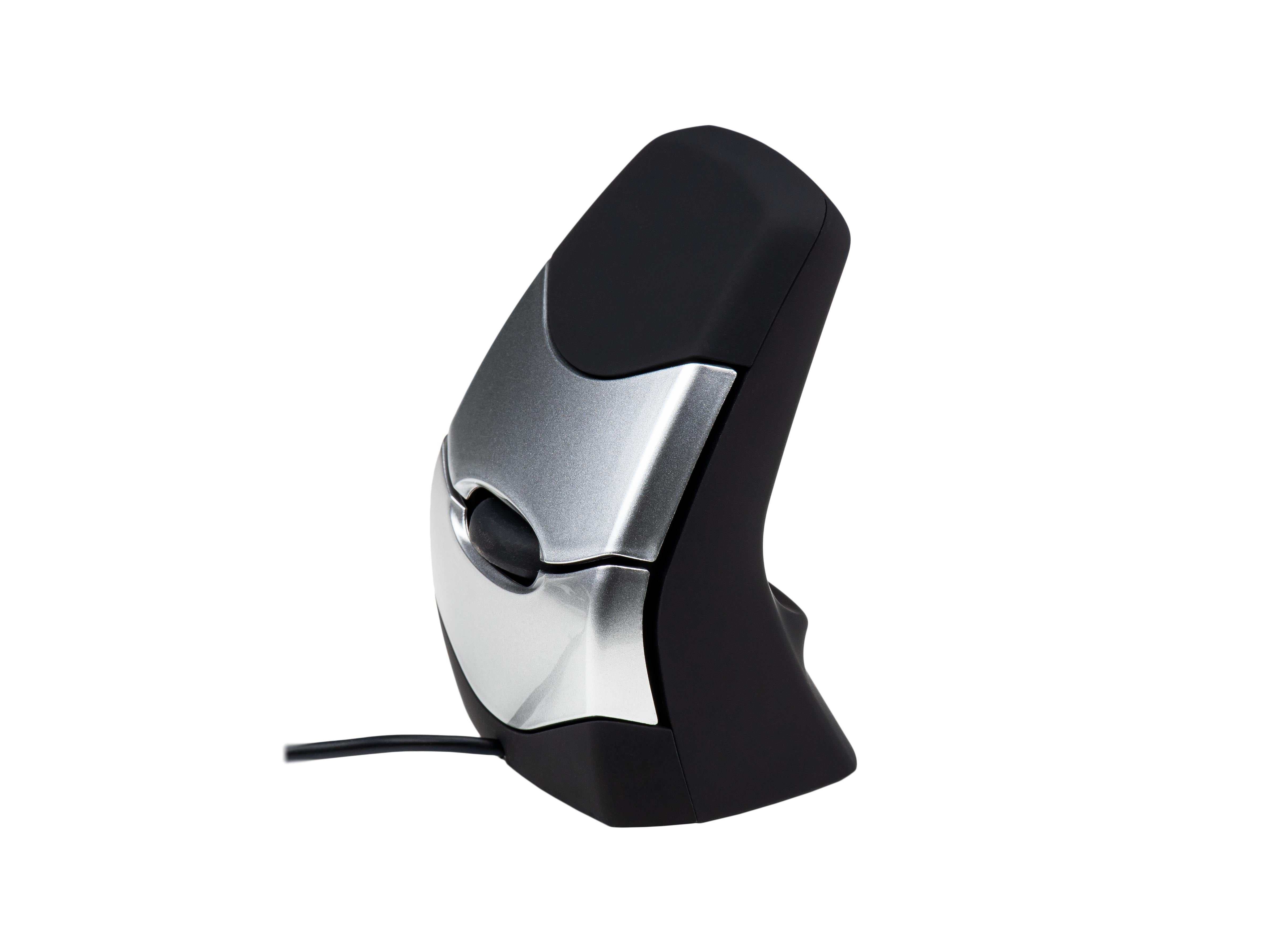Kinesis DXT ergonomic mouse ambidextrous wired and wireless - vertical mouse for wrist pain relief side view