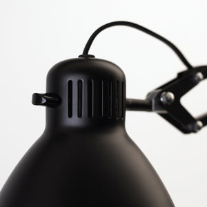 Luxo L-1 LED task light closeup switch control adjustable brightness desk lamp