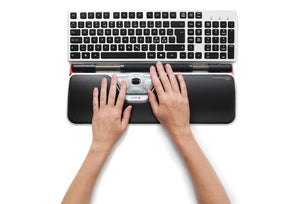 Contour RollerMouse Red centered ergonomic mouse - RSI prevention pointing device in use